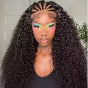 Geeta Hair Pre Braided Curly 7X5 Lace Front Wigs Ready and Go Glueless Real Human Hair Wig Pre Everything Beginner Friendly#TikTokShopBackToSchool