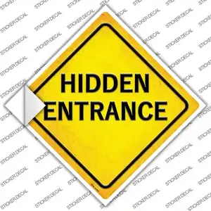 Hidden Entrance Novelty Diamond Sticker Decal