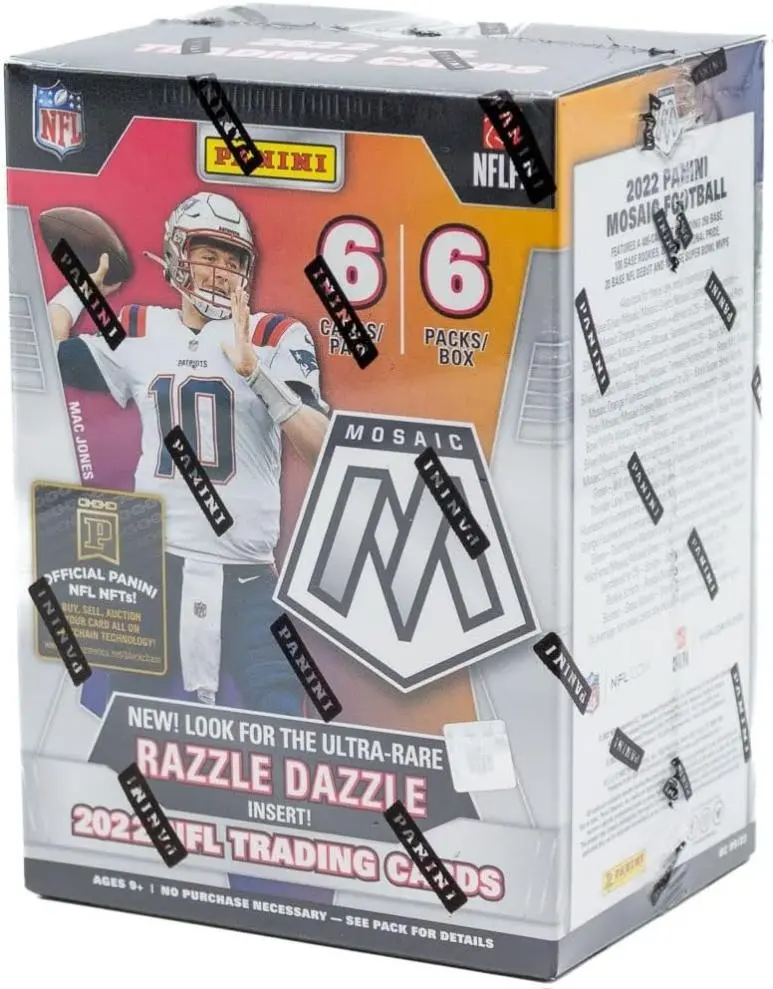 2022 Mosaic NFL Trading Cards Blaster Box Factory Sealed 6 cards per Pack and 6 Packs Per Box