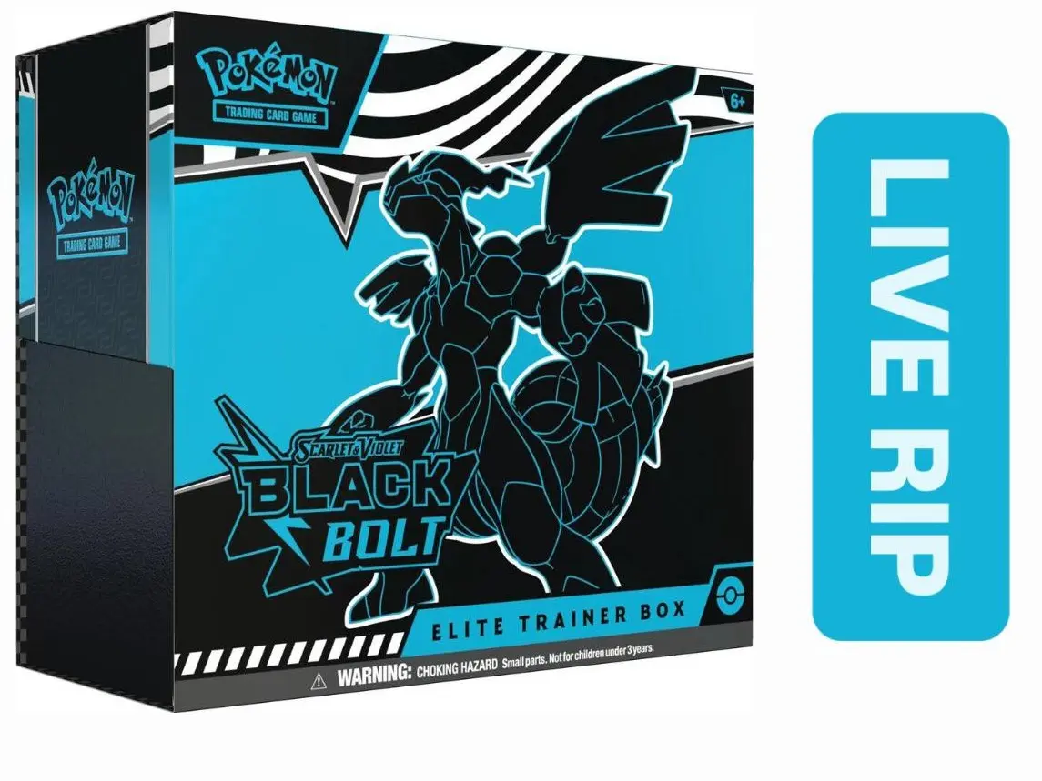 Pokémon TCG: Scarlet & Violet—Black Bolt Elite Trainer Box (LIVE RIP)