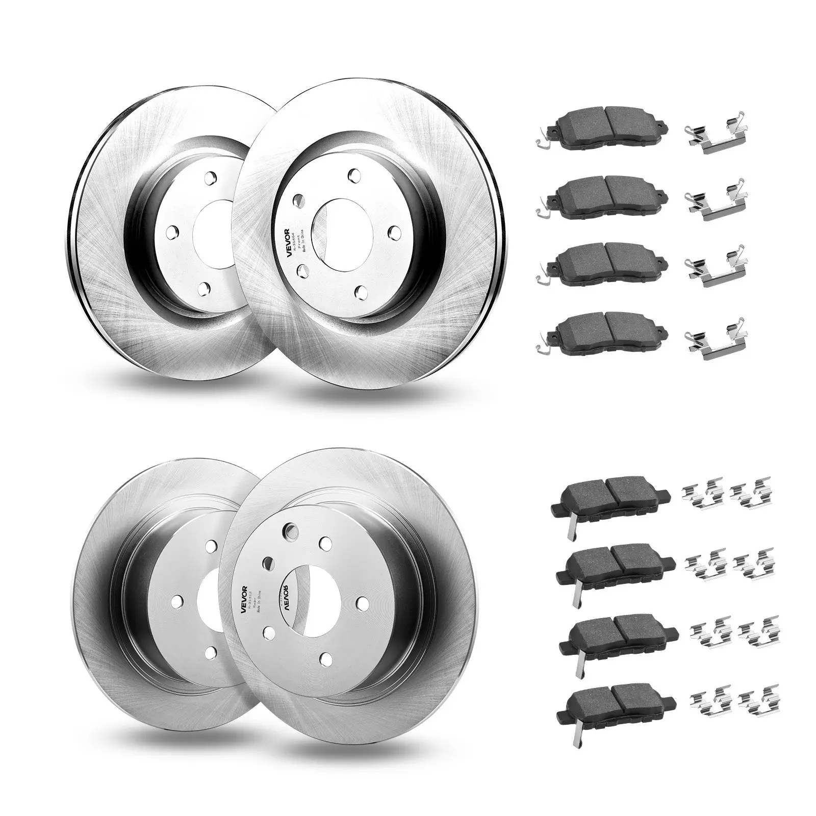 【DealsForYouDays】VEVOR Front and Rear Brake Kit Compatible with 2013 Nissan Altima (Base, SL, SV & S Sedan), 2014-2018 Nissan Altima, 2019-2023 Nissan Altima (with Manual Parking Brake), Hollow Structure Front Rotors Automotive Car