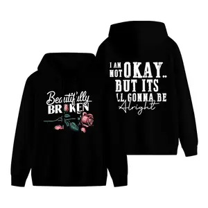 Beautifully Broken Graphic Tee Sweatshirt Hoodie for Men and Women Casual Fleece Fabric Country Music Design Perfect for Daily Wear