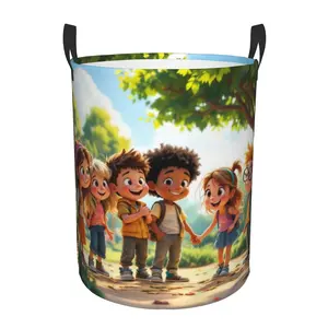 Children's Cartoon Laundry Basket, Foldable and Durable, Adding Fun To Room Organization and Decoration - Bathroom Storage and Storage, Bathroom Decoration, Laundry Basket, Direct Shipping From Local Warehouse