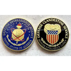 Defense Intelligence Agency DIA & Clandestine Service Challenge Coin High Quality Colorized Relief Finish 1 3/4 Inch Militaria Gift