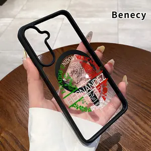 Mexican Heritage Emblem Pattern Magnetic Phone Case Compatible With Samsung Galaxy S26 Edge S23 Ultra S24 Plus FE S25 S22+ Non-Yellowing Clear Crystal Drop-proof Slim Silicone Shockproof Transparent Acrylic Cover Supports Wireless Charging