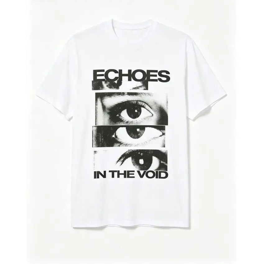 Echoes In The Void Grunge Eye Graphic Tee | Unisex 100% Cotton Vintage Streetwear T-Shirt For Men & Women