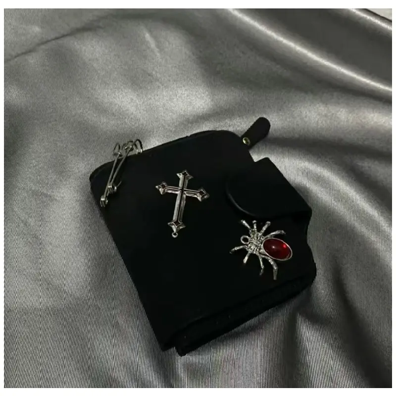 Ghostly Gothic Wallet Y2K Style With Many Cardand Money Compartments, Gift For Him, Gift ForHe