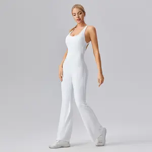 Mudere Womenswear Backless Jumpsuits Moisture-Wicking Breathable Fabric for Petite & Plus Size Minimalist Comfort Outfits - Bodysuit，Gym suits