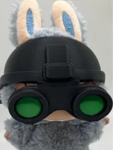 3D Printed Monster Helmet with Night-Vision Goggles – Accessory for Vinyl Dolls & Collector Figures