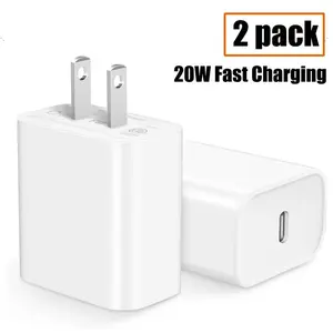 50W USB C Wall Block, Portable 2Pack 5-Port C Fast Charging Block Dual PD Power Adapter&QC3.0 Wall Plug Multiport Type C Charging Cube Brick foriPhone 15/14/13/12/11 Pro Max, iPad,Samsung androidcharger Smartphone
