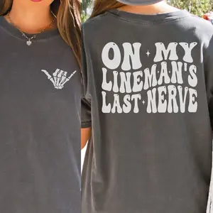 Lineman Girlfriend Shirt, Line Girlfriend Shirt Comfort Colors, Journeyman Lineman Fiancee Gift, Just a Girl Who Loves Her Lineman T shirt