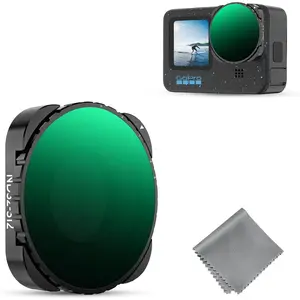 K&F CONCEPT Variable ND32-512 Filter Compatible with GoPro Hero 13 Black, Neutral Density Light Reduction Filter for Go Pro 12/11/10/9 Black, Multicoated HD Optical Glass Action Camera Accessories