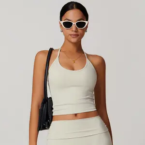 MASKERT Women's Yoga High Elasticity Tank Top Buttery Soft Home Commuting Activewear for Yoga Gym & Fitness