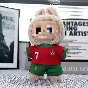 2025 Handmade Soccer Club Outfits for 17cm Labu Doll Cute Football Uniform Clothes Set Sporty Gift for Collectors Boys