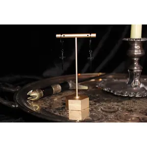 Black Elven Dagger Hoop Earrings