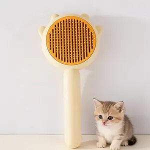 Ultimate Self-Cleaning Pet Slicker Brush | Suitable for Long/Short Hair Cats & Dogs, Efficiently Controls Pet Shedding for Easy Home Grooming #EssentialPetSupplies #PetSheddingControl #EasyPetGrooming
