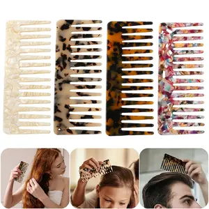 Acetate Fiber Large Size Dandruff Comb, 5.9 Inch Wide Tooth Comb, Suitable for Dry Wet Hair, Dense Curly Wavy Hair for Women, Tangle Free Hair, Hair Detangling Comb
