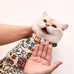 Lovely Caves Self Adhesive Cat Wrap Grooming Blanket, 27.6 x 27.6in