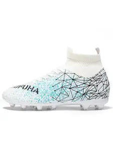 Boys Girls Football Shoes, Unisex Artificial Grass Sports Sneakers, Indoor Outdoor Track Field Competition, Hard Court Soccer Cleats, Sporty Soccer Shoes