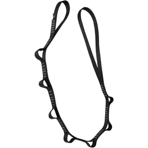 Heavy-Duty 7-Loop Stitched Black Durable Nylon Webbing 43" x 0.75", Multipurpose Durable Nylon Webbing for Multiple Uses