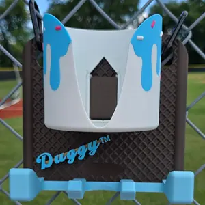 Blue Duggy "Ice Cream Drip" Dugout Organizer Premium Hanging Bat & Gear Rack for Baseball Softball Teams Portable Lightweight Durable Design