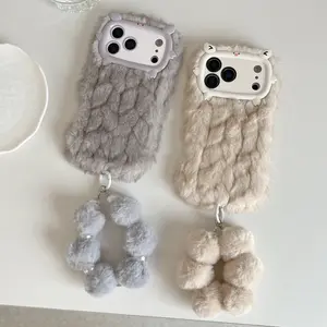 New Fall Winter Plush Case for Apple iPhone Models, Warm Protective Cover Compatible with 17 Pro Max & More, Stylish Phone Accessory