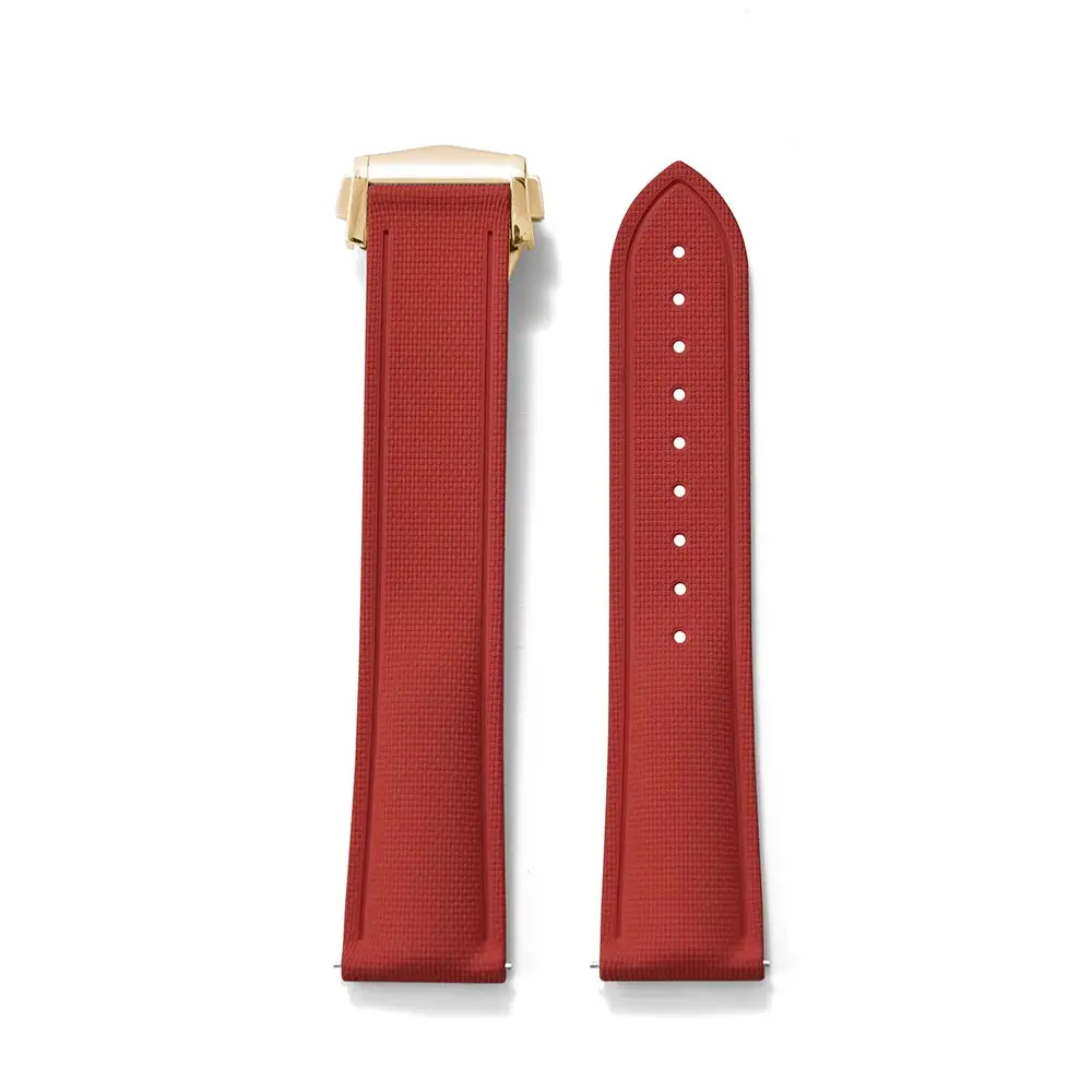 Premium Grade Soft Rubber Strap with Quick Release Deployment Clasp