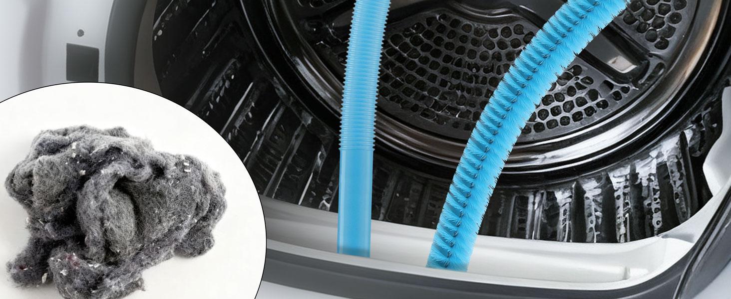 4 Pieces Dryer Vent Cleaner Kit‌ with‌Lint Brush‌ –‌Dryer Vent Brush‌,‌‌ for‌Lint Trap‌,‌Appliance Brush‌ &‌Dryer‌ Black