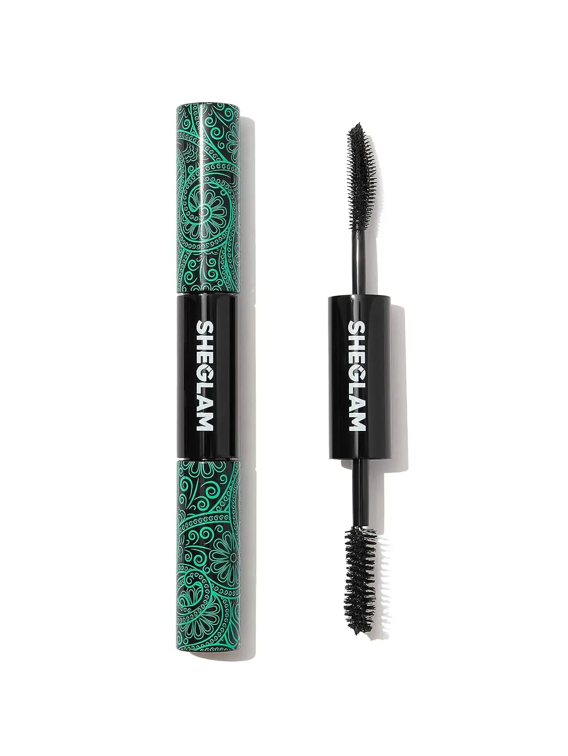 SHEGLAM Waterproof 2-in-1 Mascara, Dual-Ended Black Tubing Mascara, Volumizing & Lengthening Formula, Long-Lasting, Smudge-Proof Eye Makeup