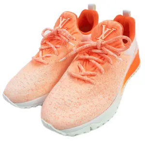 Pre-owned Louis Vuitton Others Small Leather Goods VNR Logo Running Shoes Neon Orange