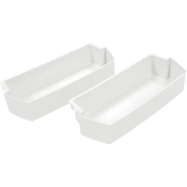 HECASA 2187172 WP2187172 Refrigerator Door Shelf Bin Compatible with Whirlpool Roper Kitchenaid Kirkland Refrigerator Door Bin Lightweight White PS986890 AP3853103 PS328468 Replacement only 2PCS