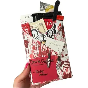 Deluxe Halloween Blind Date with a Book Includes Special Bookmark Earrings & Stickers for Book Lovers
