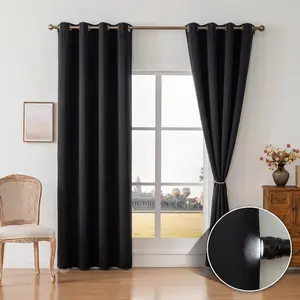 2 Panels 52X84 Inches Blackout Curtains Solid 100% Light Blocking Thermal Insulated Reduce Noise Curtains QF222 Windowshades curtains curtains for bedroom cortinas para salas curtains for living room sheer，woven，rod，pocket，curtains