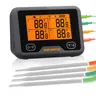INKBIRD Wireless Meat Thermometer (IBBQ-4BW) - Plastic Bluetooth WiFi Smart Kitchen Thermometer with 4 Color Probes, 4 Channel, Compact Design, High/Low Alarm, WiFi Control, LED Display, Waterproof Utensil for Grilling, Works with Android 4.4+ and iOS 11+
