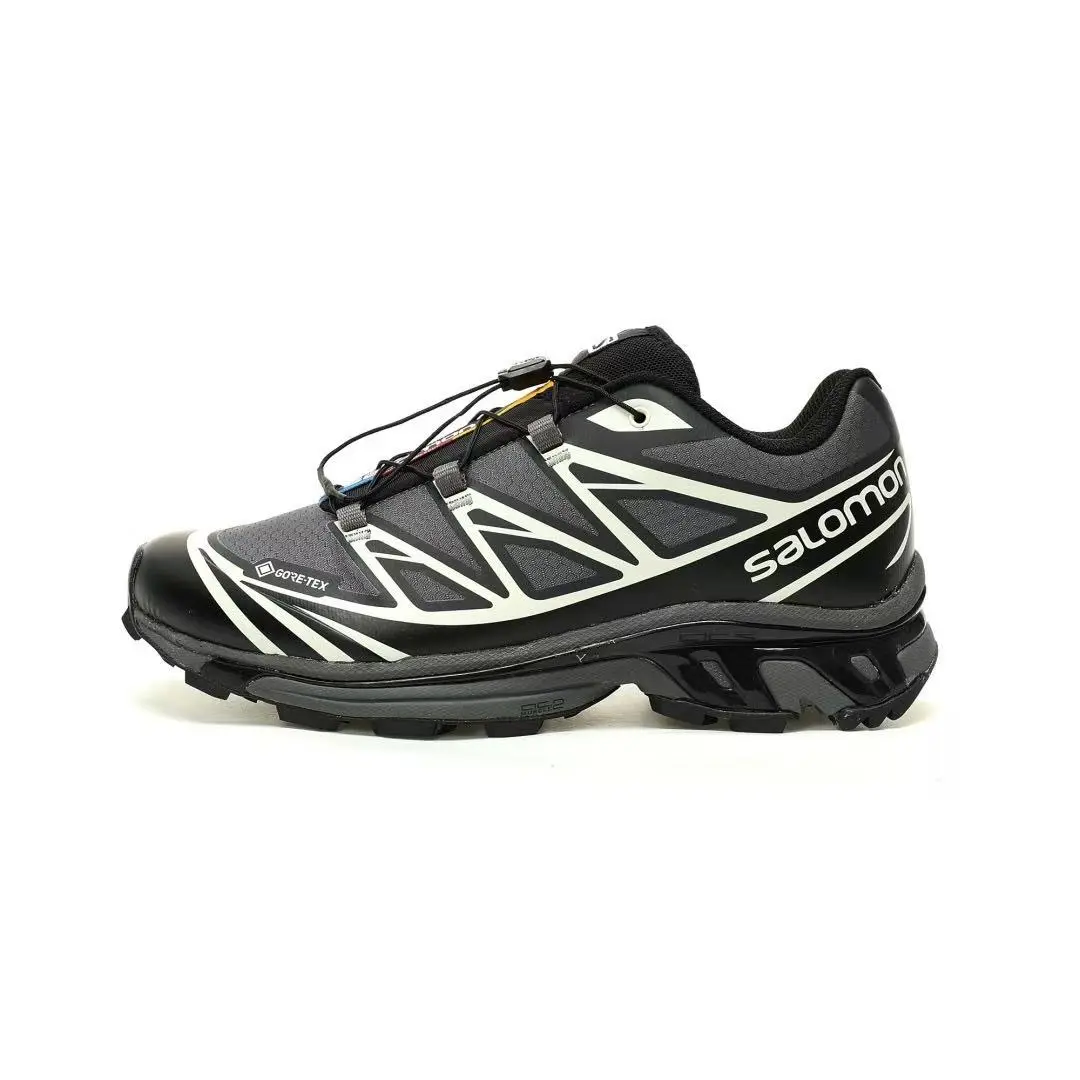 Salomon XT‑6 Unisex Fashion‑Forward Outdoor Sneakers, Abrasion‑Resistant Fabric Upper, Deep‑Groove Non‑Slip Outsole, Great for Urban Street‑Wear, Rocky Terrain Trekking, Short Hikes, Leisure Outings and Vacation
