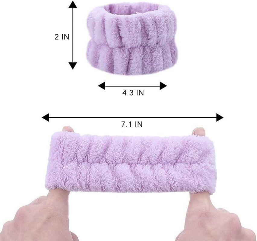 3-Pack Microfiber Wrist Wash Gloves for Washing Your Face – Absorbent spa wash gloves, soft terry cloth wristbands to keep water off your hands and arms