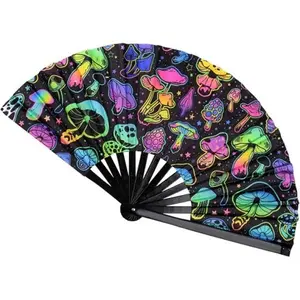 Clack Fan Dance Fan Bamboo Folding Claw Hand Fan Men's and Women's Decorative Gift Party Disco Dance Pride Festival Line Dancer Accessories Fan Decoration
