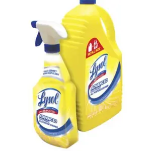 Lysol all-purpose cleaner 32oz trigger bottle with 144oz refill lemon breeze