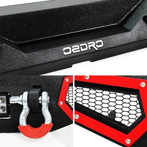 YITAMOTOR Rear Bumper Compatible for 2021-2023 Ford Bronco, Off Road Full Width Bumper w/LED Lights & D-Rings & Detachable Decor