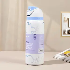 Owala Blue Bow Edition FreeSip Insulated Stainless Steel Water Bottle, 24/32oz Aesthetic Drinkware for Sport Lovers, Urban Outfitters Bottle