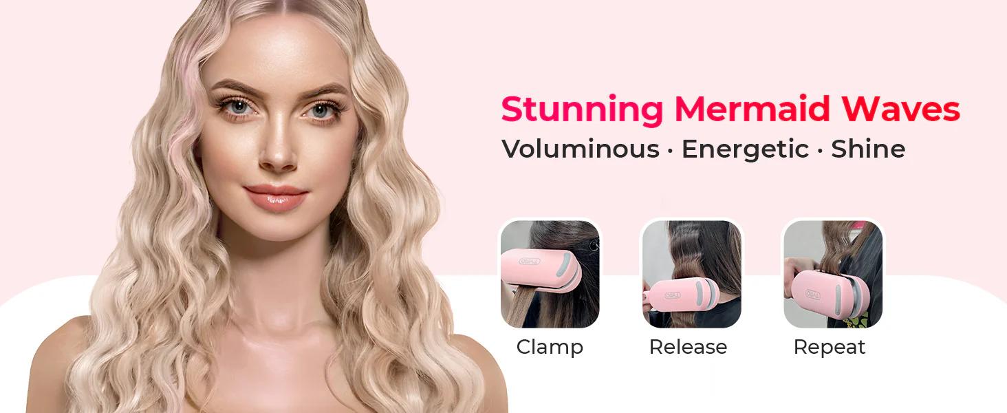 【Live Only】【Extra Gift in Live】TYMO ROVY / ROVY COMPACT- Beach Waves Curling Iron, Ionic Deep Waver Hair Curler Tool with Ceramic 3 Barrel for Women, Dual Voltage, Anti-Scald, Easy to Use, 1.25 Inch, Pink, Beauty Equipment 【Live Only】【Extra Gift in Live】TYMO ROVY / ROVY COMPACT- Beach Waves Curling Iron, Ionic Deep Waver Hair Curler Tool with Ceramic 3 Barrel for Women, Dual Voltage, Anti-Scald, Easy to Use, 1.25 Inch, Pink, Beauty Equipment