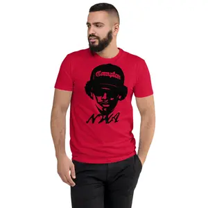 Rapper Inspired Short Sleeve T-shirt Cotton Menswear Fabric Polyester Streetwear Top Underwear style shirt hiphop