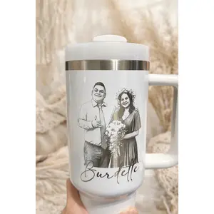 2-sided Laser Engraved Portrait 40oz Tumbler