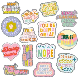 Non-Packaged Individual Glitter Stickers