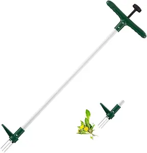 Weed Puller, Stand Up Weeder Hand Tool, Long Handle Garden Weeding tool with 3 Claws, Hand Weed Hound Weed Puller for Dandelion, Standup Weed Root Pulling Tool and Picker, Grabber (1 pack)