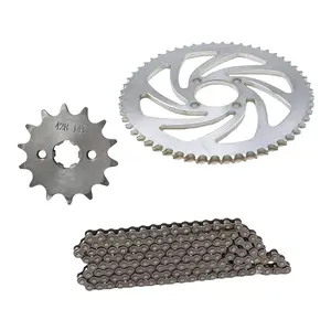 428 140 Links Chain with Dirt Pit Bike 56T Rear Chain Sprocket and Front Engine Sprocket Kit for 125cc 150cc 200cc Trail Pocket Monkey Bike Scooter Thumpstar Pitpro Sunl Taotao Braaap