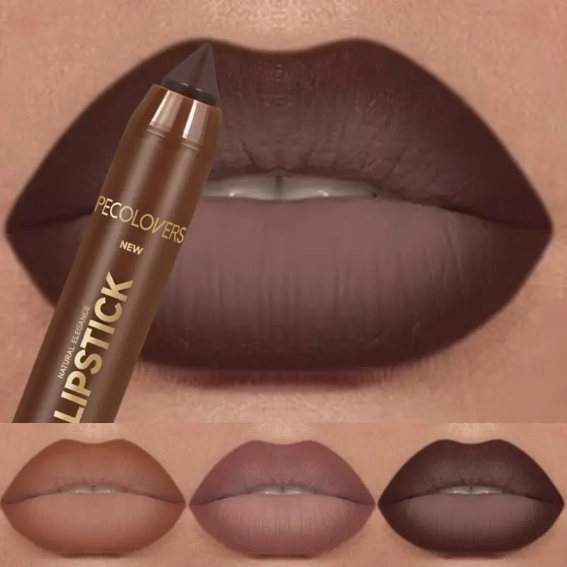 1PC Matte Lip Liner Pencil Lip Contour Lipstick Pen Nude Brown Lipstick Pencil Natural Lasting Waterproof Lipliner Makeup Daily Makeup，Gift for Women Lip Bullet