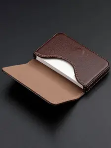 Stitched PU Leather Card Holder - Magnetic Closure, Ideal for Men's and Women's Credit/Business Cards, Card Organizer Protector