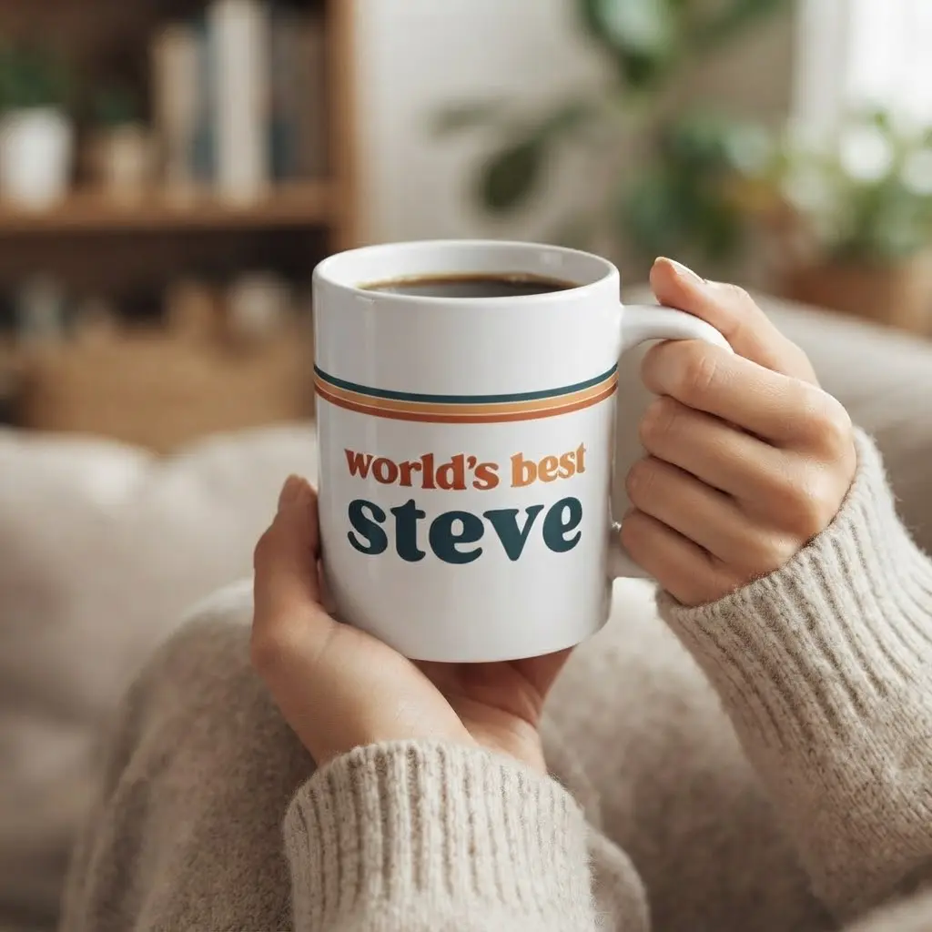 Custom Retro 70s Mug  Gift For Him, Vintage Personalized Coffee Cup, Personalised Gift For Men, Custom Dad Gift, Custom Colleague Gift