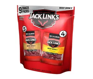 Jack Link's Beef Jerky Variety Pack - Original and Teriyaki - (9 Pack) 1.25 oz Bag - Ready to Eat Protein Snacks - 13g Protein per Serving - Made with 100% Real Beef